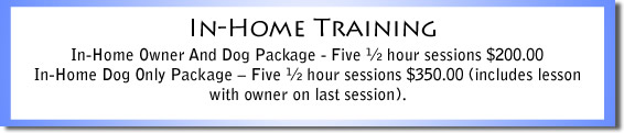 In-home Training Price